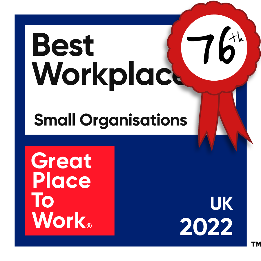 Great Place To Work Small Organisation 2022 Badge